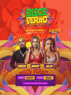 Bloco Verão 20 de Fevereiro Openbar Liberado PSD Editável