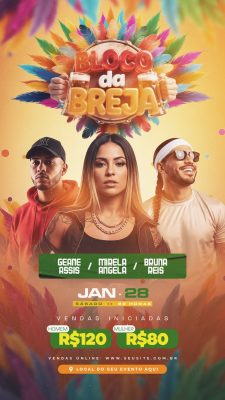  Próximos Shows Festa Bloco da Breja PSD Editável