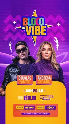  Próximos Shows Bloco da Vibe Show  PSD Editável
