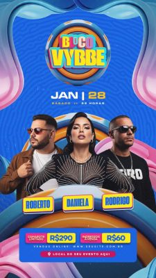  Carnaval Próximos Shows Bloco Vybbe  PSD Editável