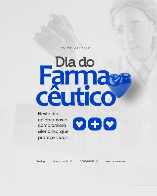 Dia do Farmacêutico 20 de Janeiro PSD Editável
