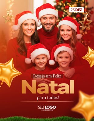 Feliz Natal Social Media PSD Editável