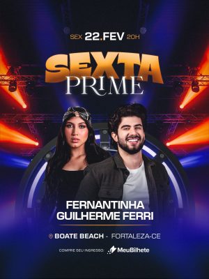 Sexta Prime 22 FEV Boate Beach Flyer Festivo PSD Editável