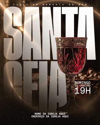 Santa Ceia Fazei em Memória de Mim Domingo 25 Janeiro PSD Editável