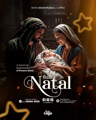 Feliz Natal Social Media PSD Editável