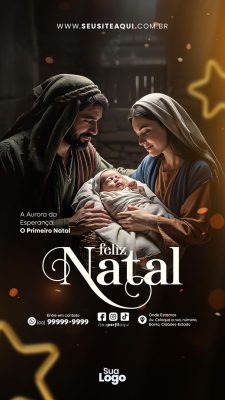 Feliz Natal Story Social Media PSD Editável