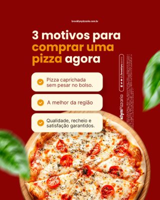 Motion Pizzaria Três Motivos para Comprar Uma Pizza Agora After Effects Editável