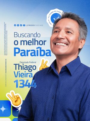 Eleição Política Buscando o Melhor Paraíba Social Media PSD Editável
