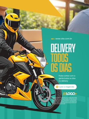 Delivery Todos Os Dias Social Media PSD Editável