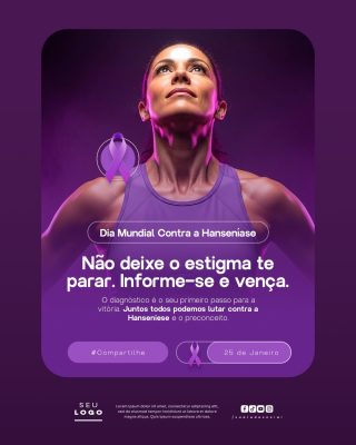 Hanseníase Dia Mundial Contra a Hanseníase 25 de Janeiro PSD Editável