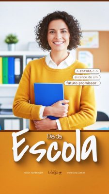 Dia da Escola 15 de Março Futuro Promissor Homenagem PSD Editável