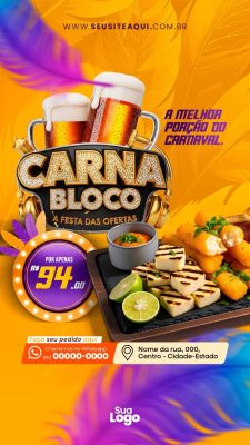 Carnaval Carnabloco A Festa das Ofertas PSD Editável