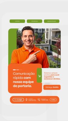 Anúncio Limpeza Segurança Administração Online PSD Editável