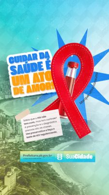 Saúde Cuidar da Saúde é um Ato de Amor Conscientização PSD Editável