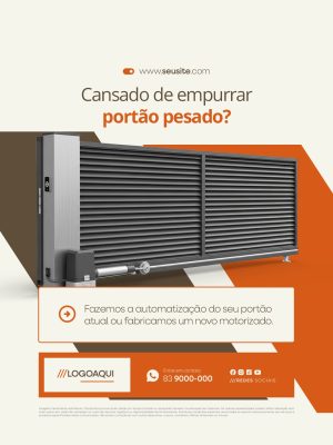 Portão Automático Automatize Seu Portão PSD Editável