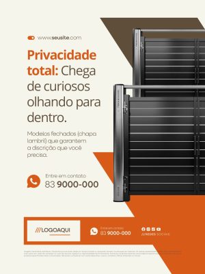 Privacidade Total para Grades com Chapa Lambril PSD Editável