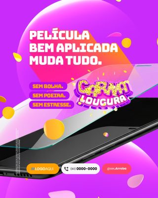 Película Bem Aplicada Muda Tudo Carnival Loucura PSD Editável