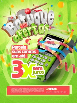 Batucada das Ofertas Parcele em até 3x Sem Juros PSD Editável