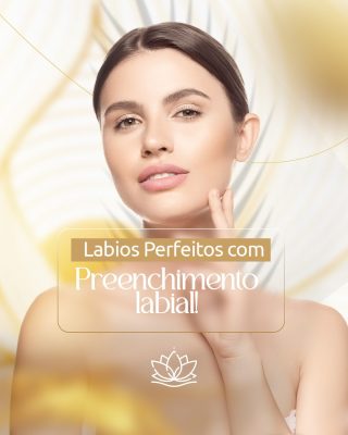 Lábios Perfeitos com Preenchimento Labial Promoção PSD Editável