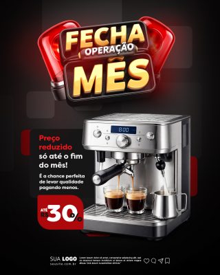 Operação fecha Mês Super Oferta de Produtos PSD Editável