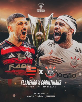 Futebol Supercopa do Brasil Flamengo x Corinthians PSD Editável