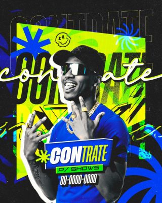 Flyer Próximos Shows Contrate PSD Editável