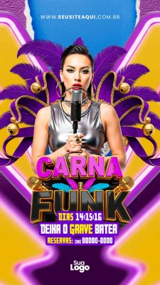 CarnaFunk Deixa o Grave Bater Arte de Evento PSD Editável