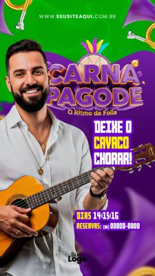 Carnapagode O Ritmo da Folia Deixe o Cavaco Chorar PSD Editável
