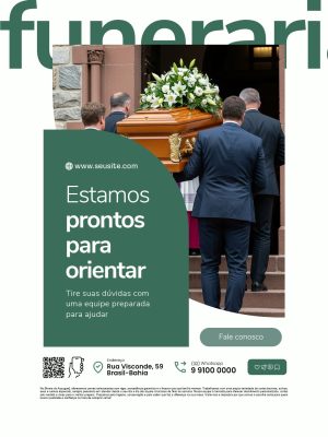 Funerária Estamos Prontos Para Orientar PSD Editável