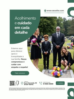 Funerária Acolhimento e Cuidado em Cada Detalhe PSD Editável