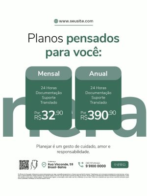 Funerária Planos Pensados Para Voce Mensal e Anual Promocional PSD Editável