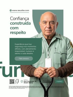 Funerária Confiança Construída com Respeito PSD Editável