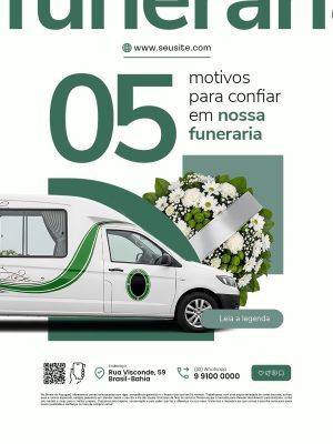 Funerária 05 Motivos para Confiar em Nossa Funerária PSD Editável
