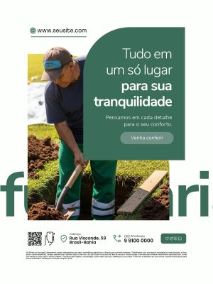 Funerária Tudo em Um Só Lugar Para Sua Tranquilidade PSD Editável