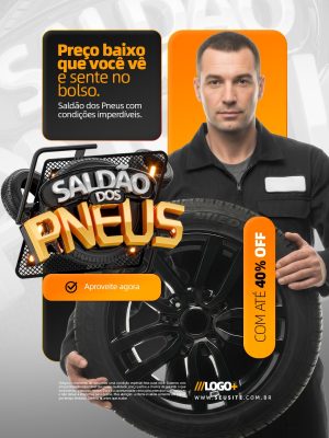 Saldão dos Pneus Preço Baixo Condições Imperdíveis PSD Editável
