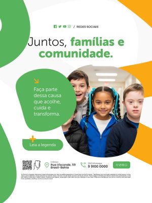 Apae Causa Social Juntos Famílias e Comunidade Voluntariado PSD Editável