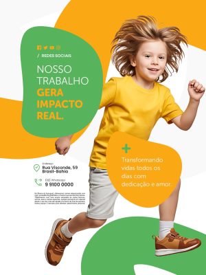 Apae Nosso Trabalho Gera Impacto Real PSD Editável