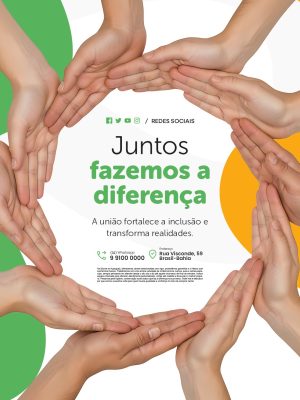 Apae Juntos Fazemos a Diferença Inclusão e União PSD Editável