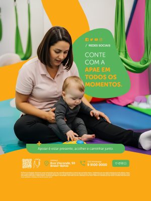 Apae  Apoiar é Estar Presente Acolher e Caminhar Junto PSD Editável