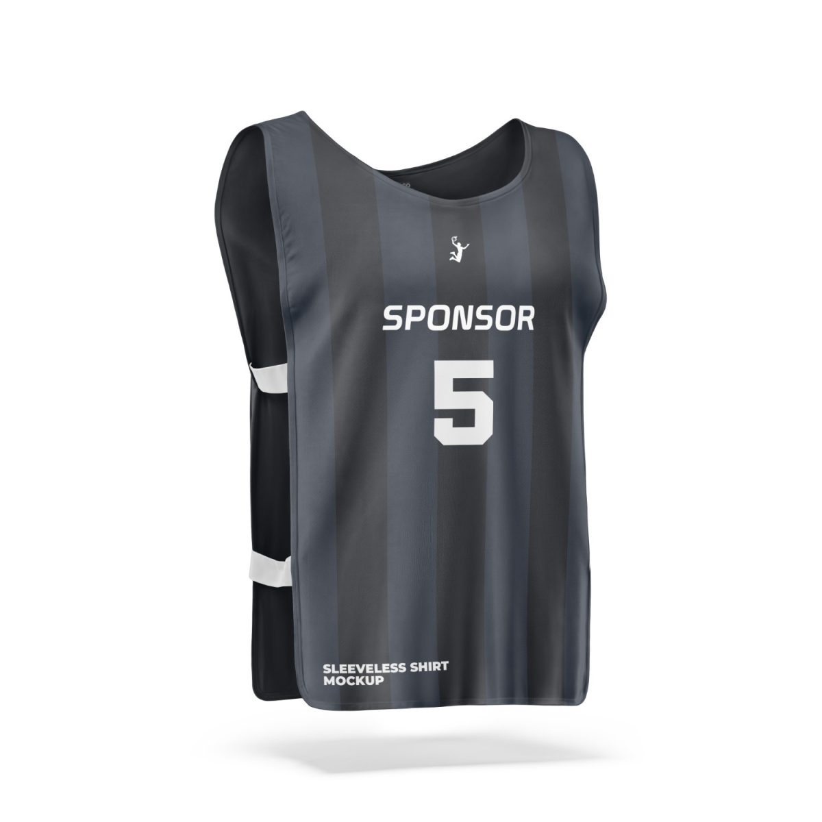 Mockup Colete Esportivo Sponsor 5 Sleevless Shirt PSD Editável