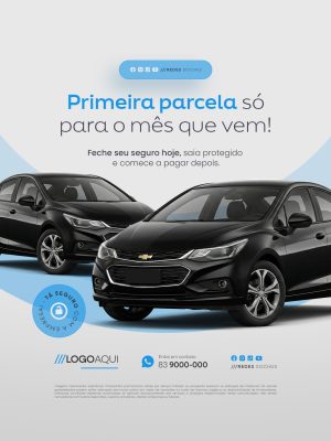 Seguro Carro Primeira Parcela só Mês que Vem PSD Editável