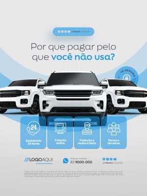 Seguro Auto Pergunta Por Que Pagar Pelo que Você Não Usa PSD Editável