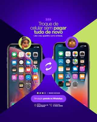 Manutenção de Celulares Use seu aparelho como entrada Promoção Social Media PSD Editável
