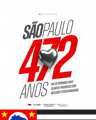 São Paulo 472 Anos Inclusão e Sustentabilidade PSD Editável