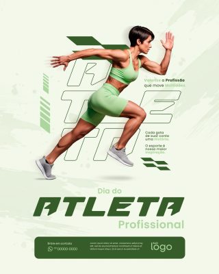Dia do Atleta Profissional 10 de fevereiro PSD Editável