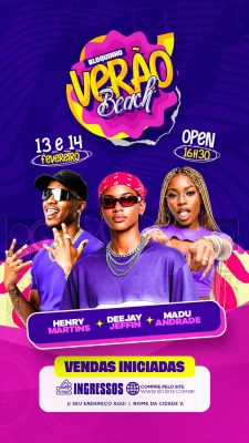 Bloquinho Verão Beach 13 e 14 Fevereiro Evento PSD Editável