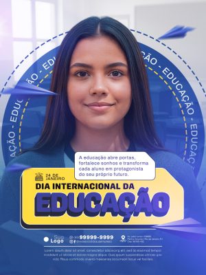 Educação Dia Internacional da Celebração 24 de Janeiro PSD Editável