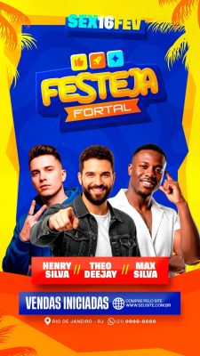 Festa FESTEJA FORTAL Sex 16 Fev PSD PSD Editável