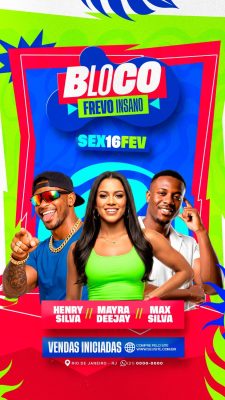 Bloco Frevo Insano Sex 16 Fev Vendas Iniciadas PSD Editável