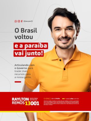 Eleição Raylton Remos Deputado Estadual PSD Editável